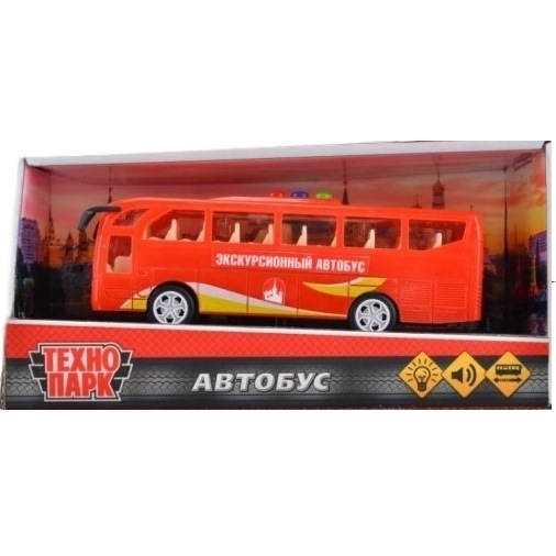 Модель Технопарк "Автобус" (свет, звук, длина 17 см, пластик) 1576685R