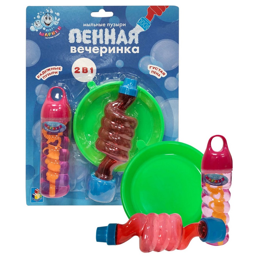 1toy пенная вечеринка, набор для пенных пузырей, быт.100мл, блистер