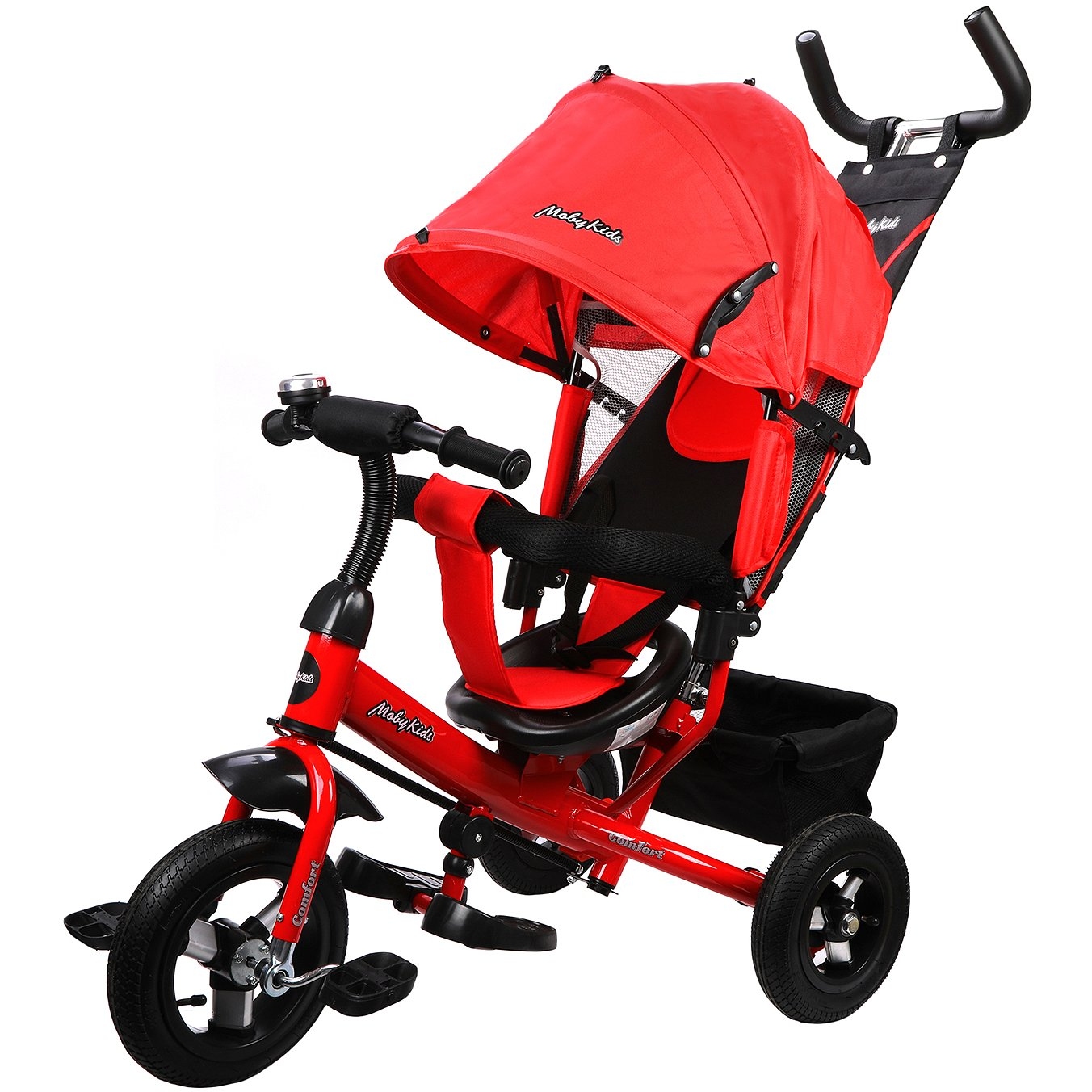 Велосипед трехколесный Moby Kids Comfort (красный, надувные колеса)