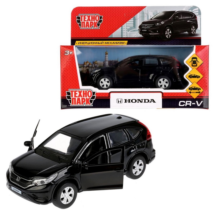 Машина Технопарк Honda CR-V (инерционная, черный, металл, 12 см)