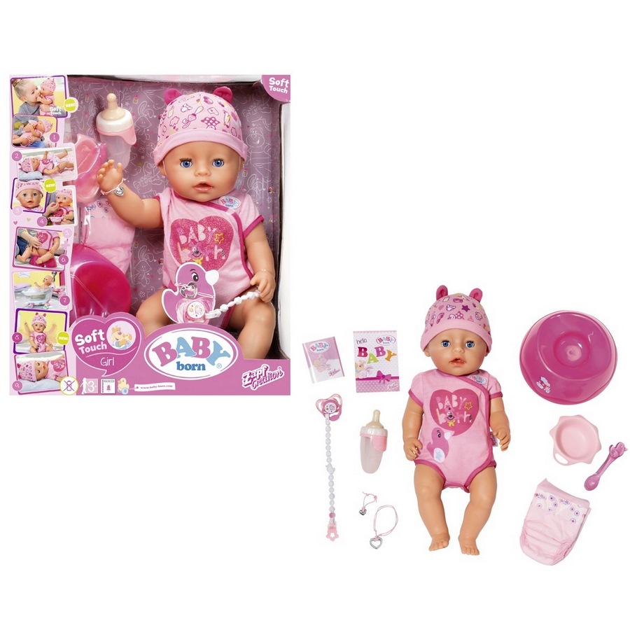 Игрушка baby born кукла интерактивная с подарком, 43 см, кор.825-938g