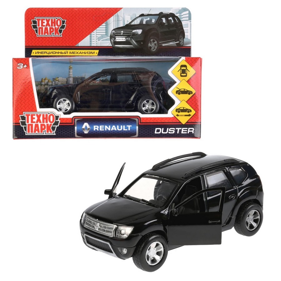 Машина "Технопарк" Renault Duster (черный, металл, 12 см)