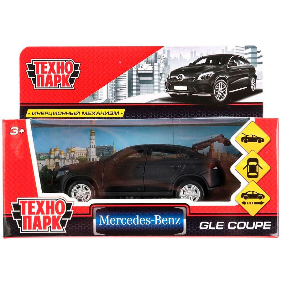 Машина "Технопарк" Mercedes-Benz Gle Coupe (матовый черный, 12 см)