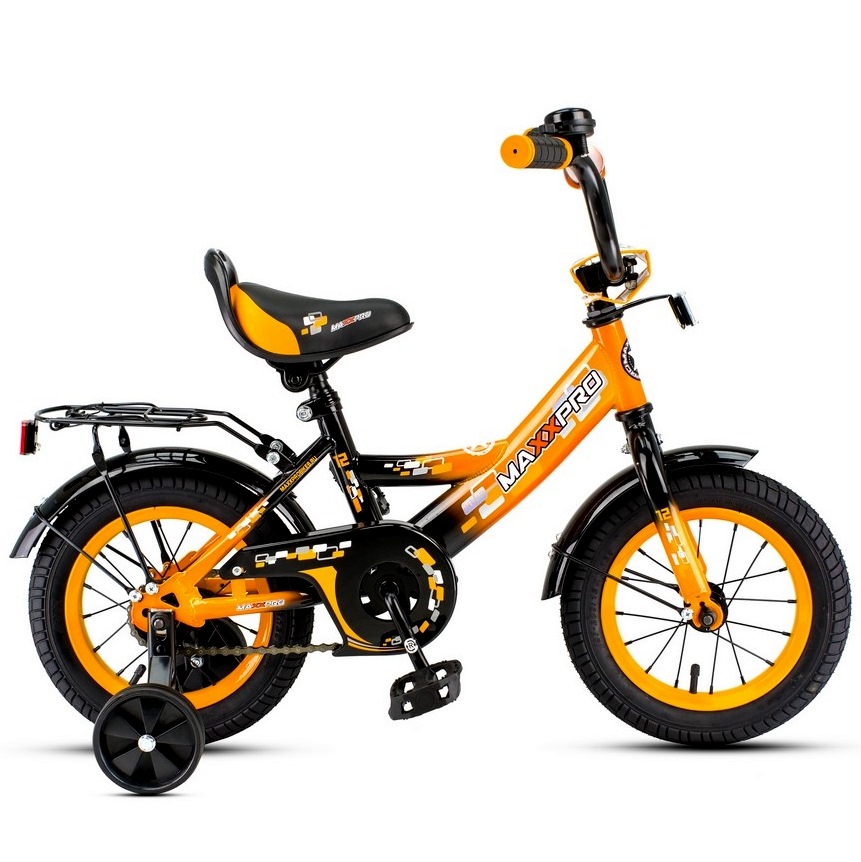 Велосипед 12" MaxxPro-12-3 (оранжево-черный)