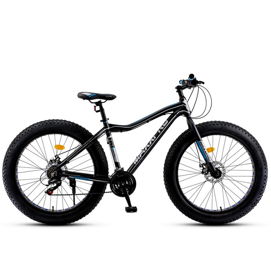 Велосипед 26" MaxxPro Fat Pro (черно-синий, 21 скорость)