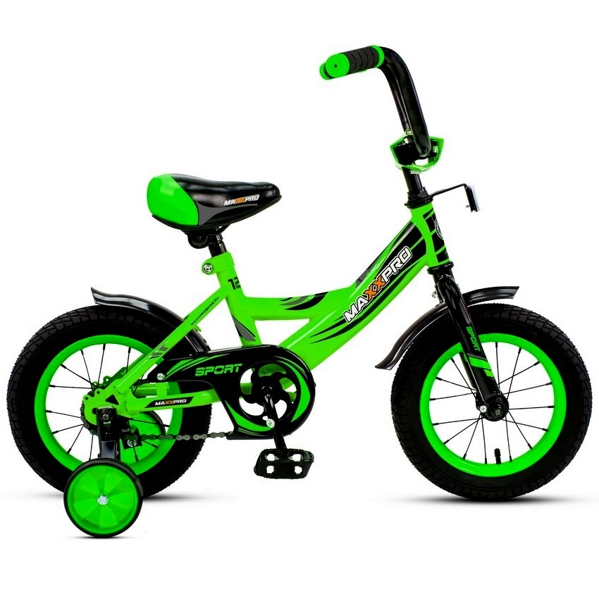 Велосипед 12" MaxxPro Sport-12-1 (зелено-черный)