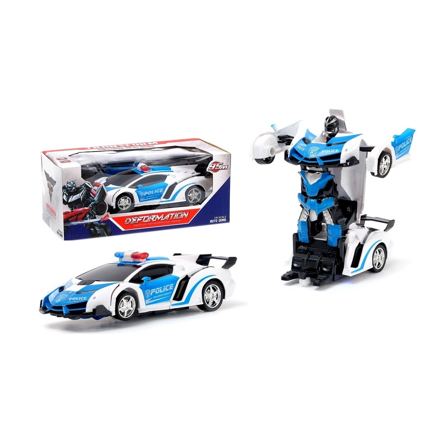 Робот-трансформер с пультом "Полицейский" (свет)