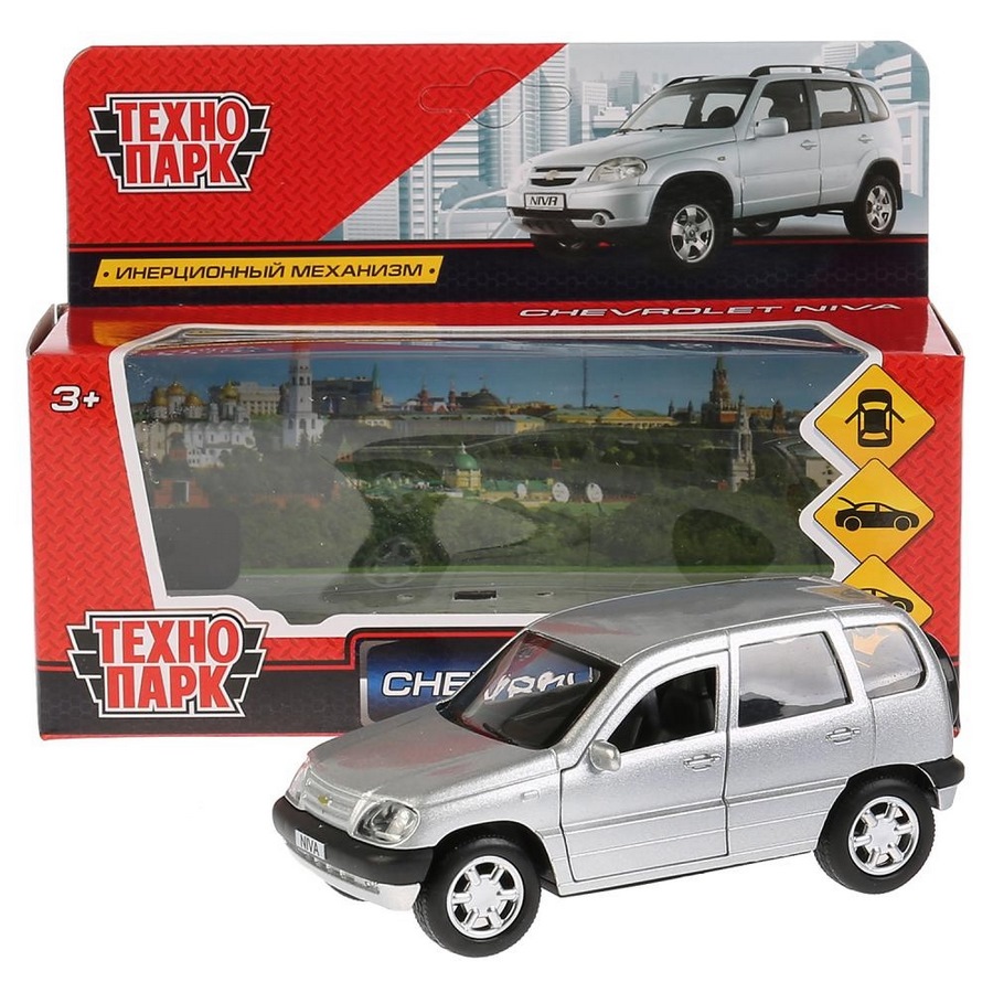 Машина "Технопарк" Chevrolet Niva (металл, серебро, 12 см)