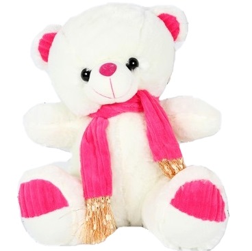 Медведь с шарфом с бахромой (32x35x24 см)