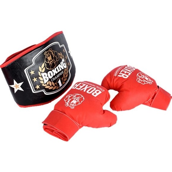 Боксерский набор (перчатки + пояс победителя), в подарочной упаковке