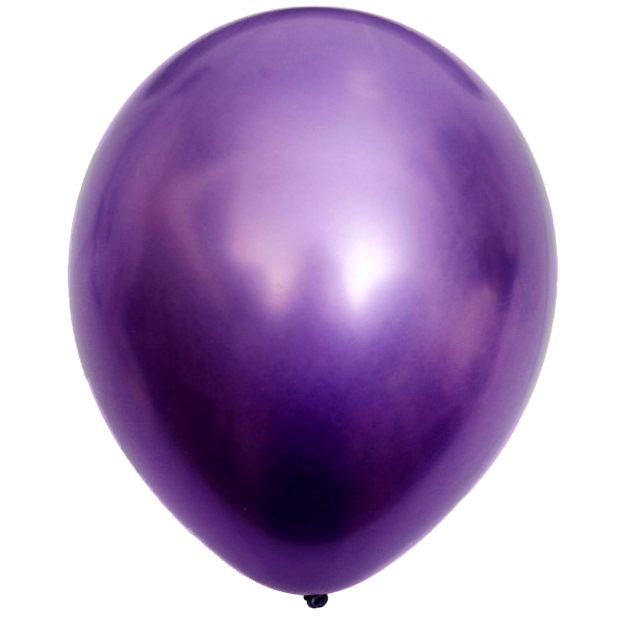 Шар латексный 12" "хром", металл, набор 25 шт, цвет фиолетовый 4309195