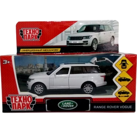 Машина металл RANGE ROVER VOGUE длина 12 см, двер, багаж, инерц, белый, кор. Технопарк в кор.2*36шт VОGUЕWТ