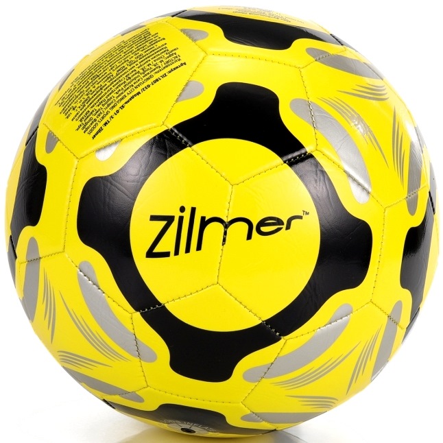 Мяч футбольный Zilmer "Первая тренировка" (размер 5, пвх, 230 г, жёлто-чёрный)