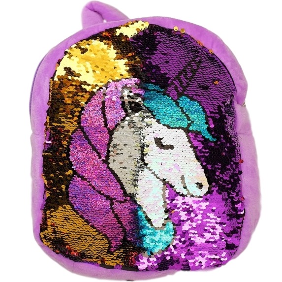 Рюкзак "Единорог" (пайетки, фиолетовый)