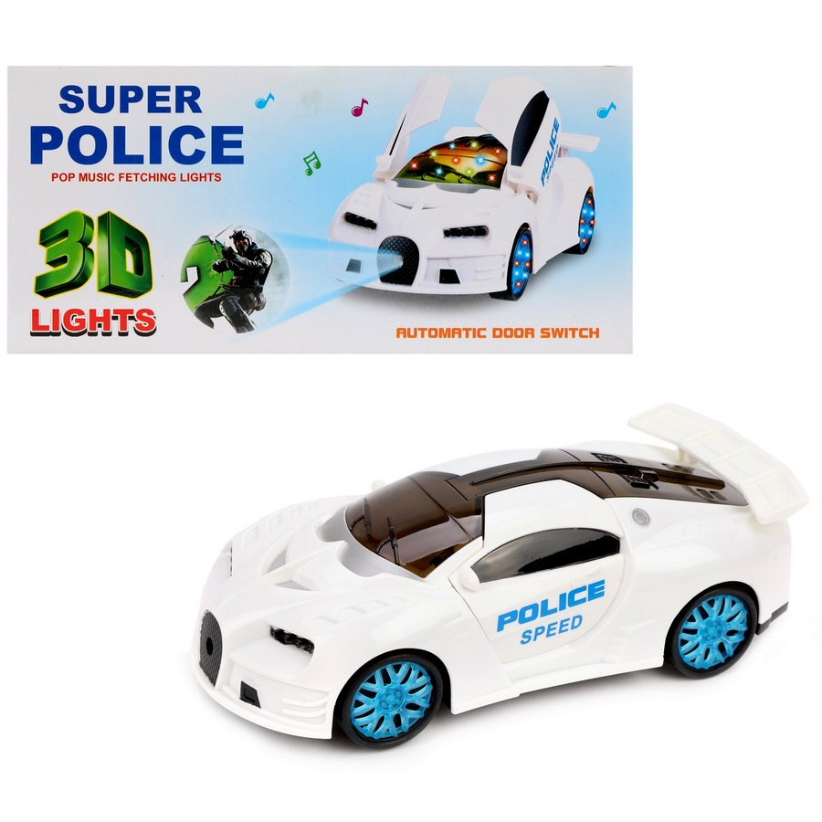 Машина "Полиция" (3D, свет, звук, 23 см)