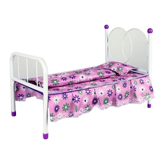 Кроватка для кукол "Хризантема" (металлическая) 40699-1