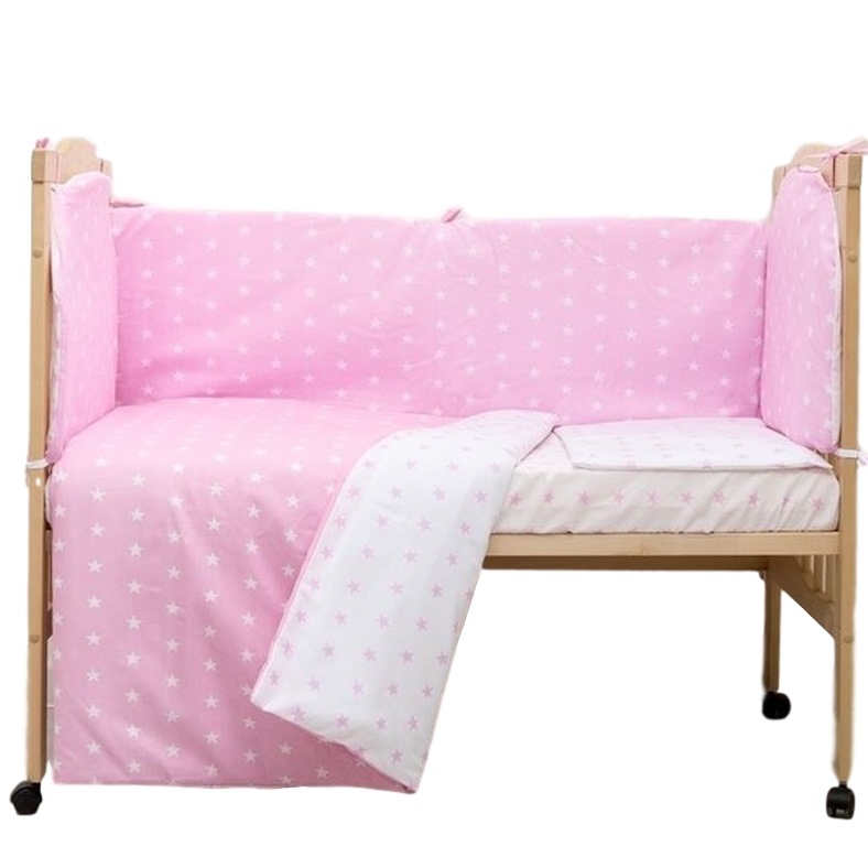 Комплект в кроватку 6 предм "Мечта" розовый цвет