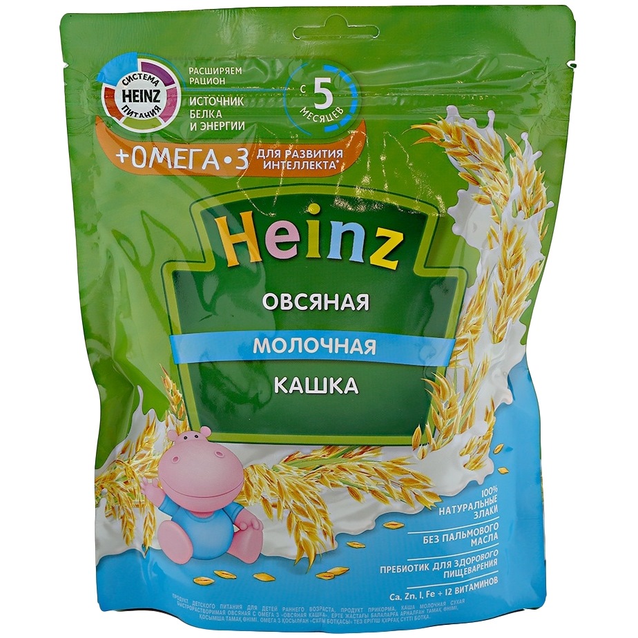 Heinz овсяная каша с молоком и персиком как разводить