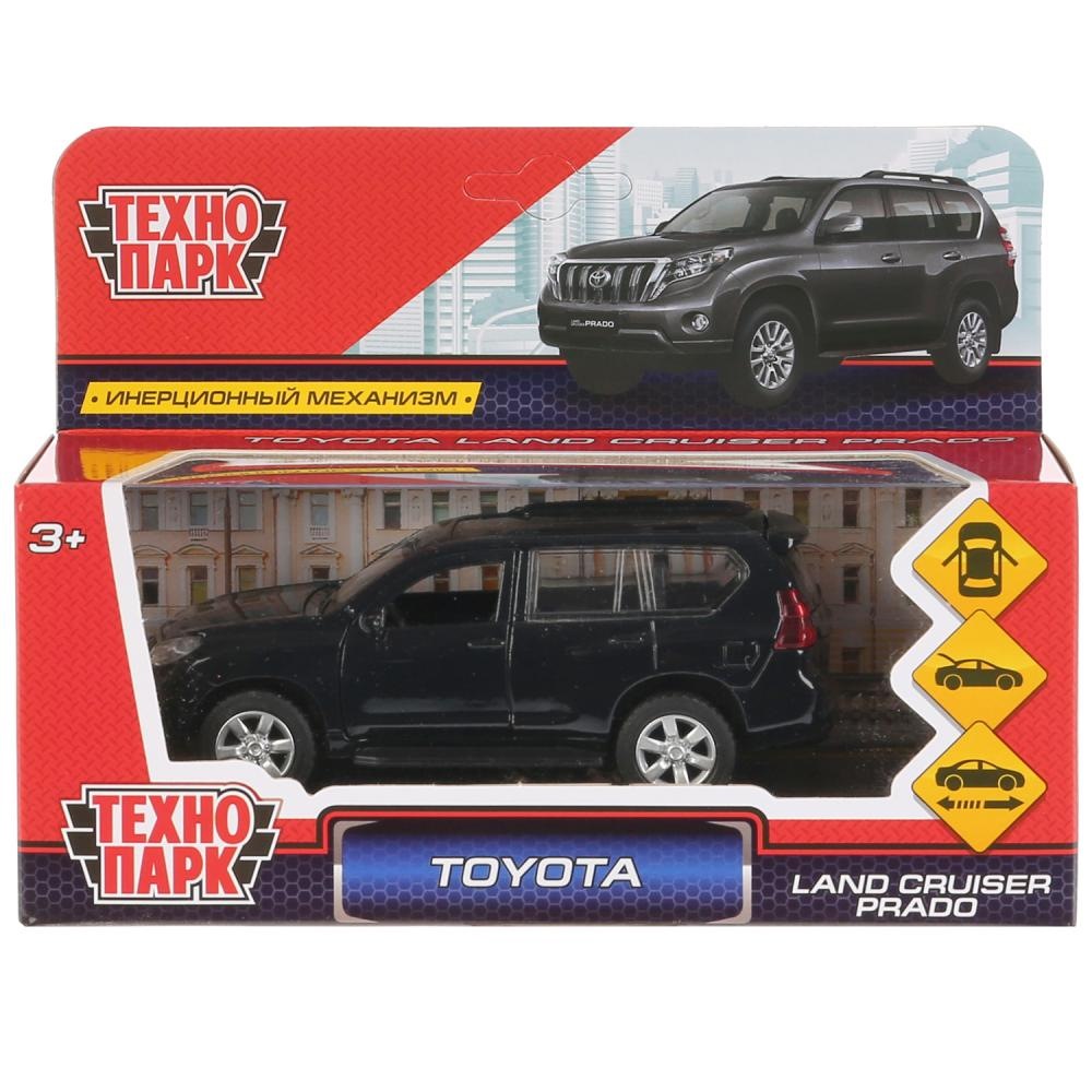 Машина Технопарк Toyota Prado (металл, чёрный, 12 см)