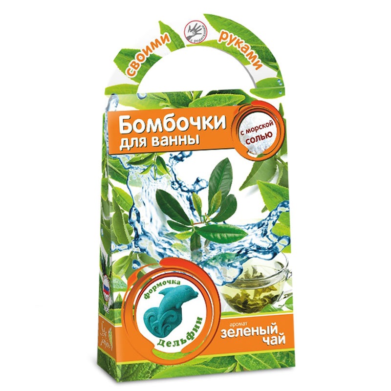 Бомбочки для ванны своими руками Зеленый чай С0705