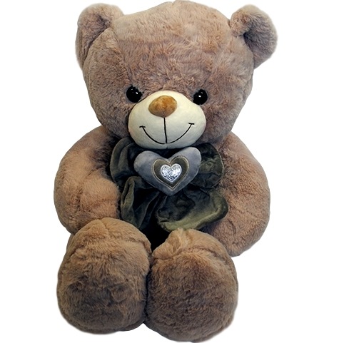 Мягкая игрушка "Медведь" с бантом и сердцем (110 см)