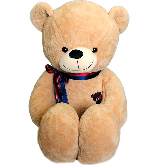 Мягкая игрушка "Медведь" с бантом и вышивкой (110 см)