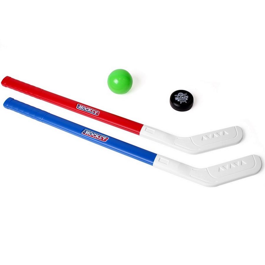 Хоккейный набор (2 клюшки, шайба, мяч) 5569
