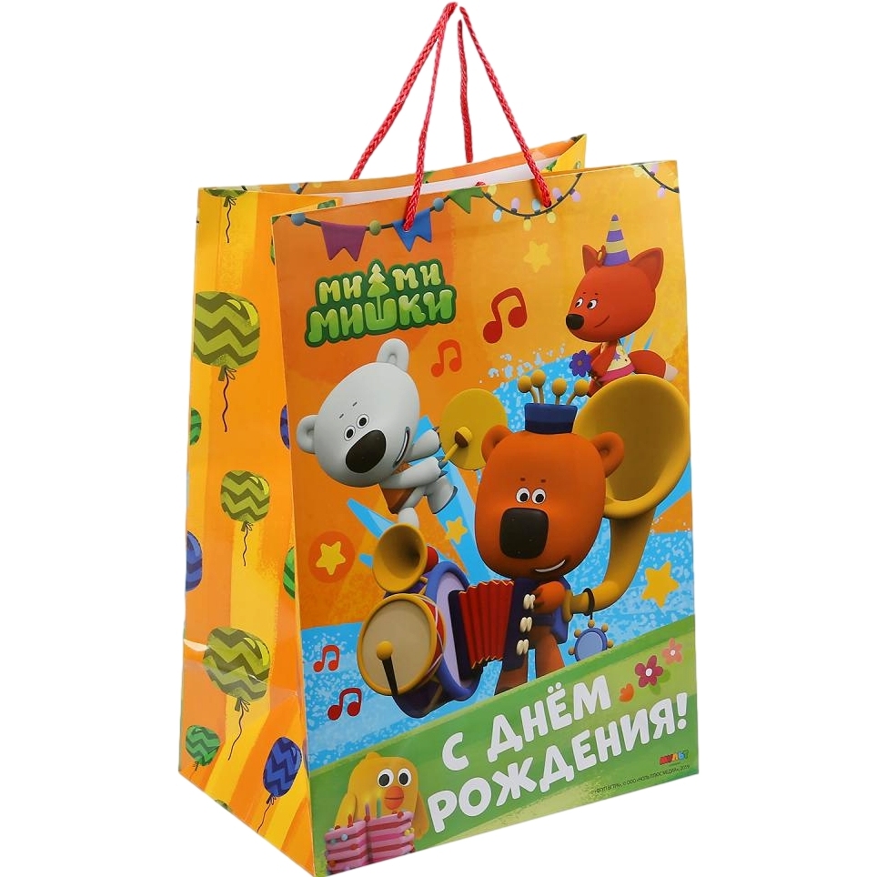 Играем Вместе. Мими Мишки. С днем рождения! Пакет подарочный 33х46х20см, уп-12шт в кор.6уп СLRВGМММНВ031
