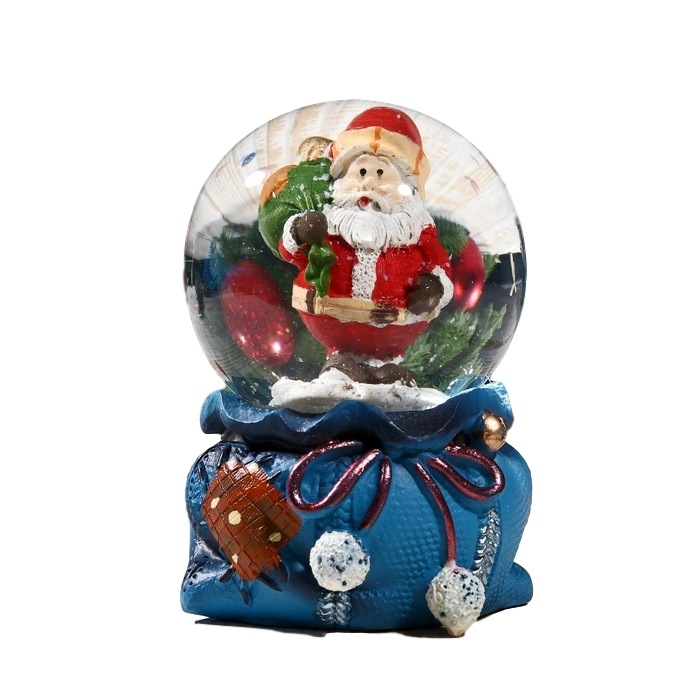 Снежный шар-мешок "Дед мороз с мешком подарков" (7х5 см)