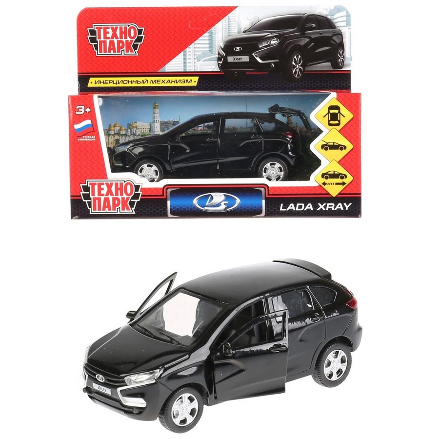 Машина Технопарк LADA XRAY (черный, 12 см)
