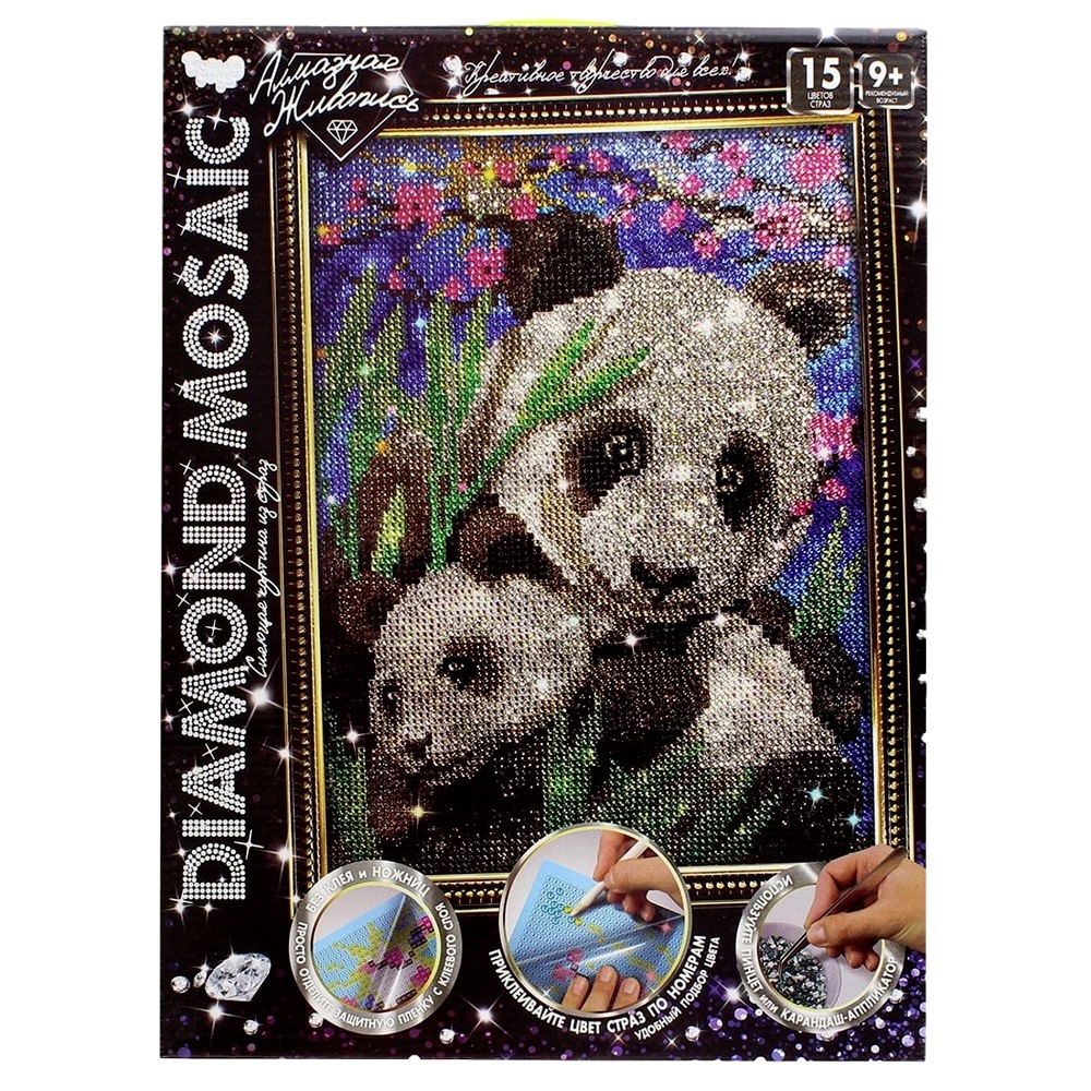 Набор креативного творчесва Diamond Mosaic "Панды" (малый)