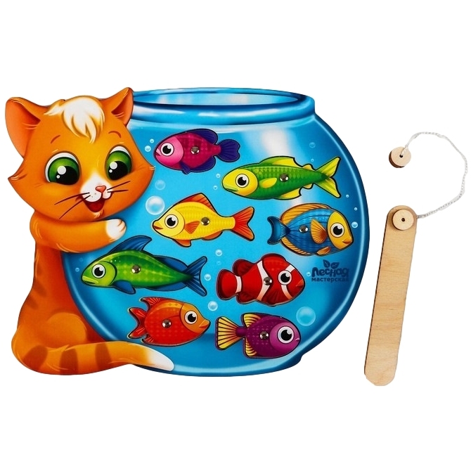 Магнитная рыбалка-головоломка "Кот"