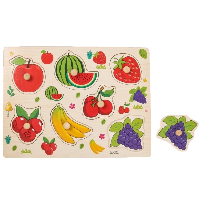 Рамка-вкладыш "Подбери картинку "Ягоды-фрукты" 2567253