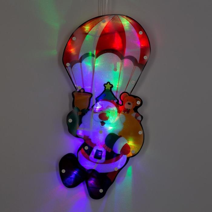 Фигура двусторонняя "Дед мороз" 19х42 см, пластик, 20 LED, 240V МУЛЬТИ 4364269