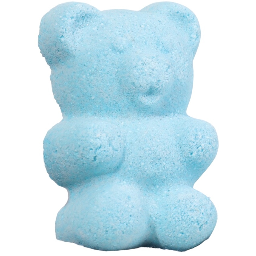 Шипучая бомбочка "Медвежонок" (с ароматом яблока, голубая, 100 г.)