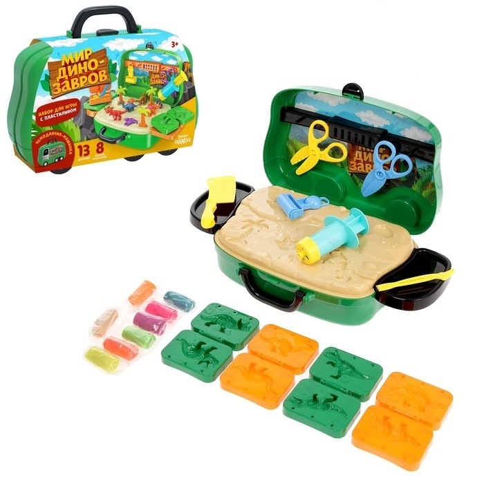 ЭВРИКИ Набор для игры с пластилином "Мир динозавров", SL-03067 4524148