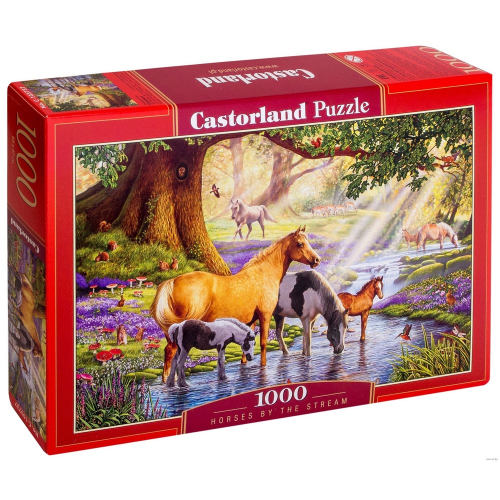 Купить большую картинку. Пазлы 1000 Castorland Puzzle 68.47. Пазлы 1000 лошади Кастор. Пазлы 500 Касторленд лошади. Пазл 1000 Каскад Кастор.