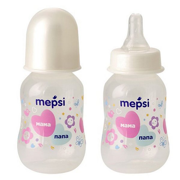 Бутылочка для кормления с силиконовой соской MEPSI, 125 мл, 0+ (0204)N 4665304550055