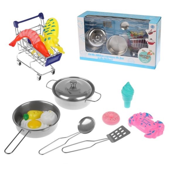 Игровой набор металлической посуды (14 предметов)