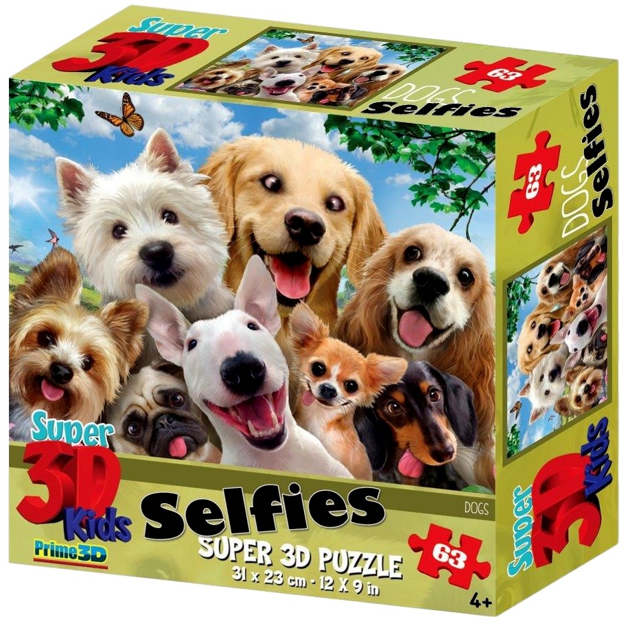 Пазлы Super 3D "Собаки. Селфи" (48 дет.)