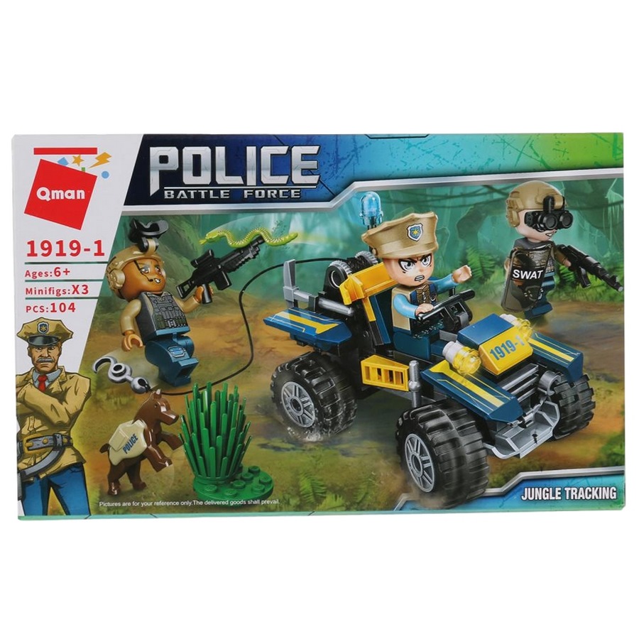 Конструктор Brick "Полиция, погоня на джипе" (104 дет.)