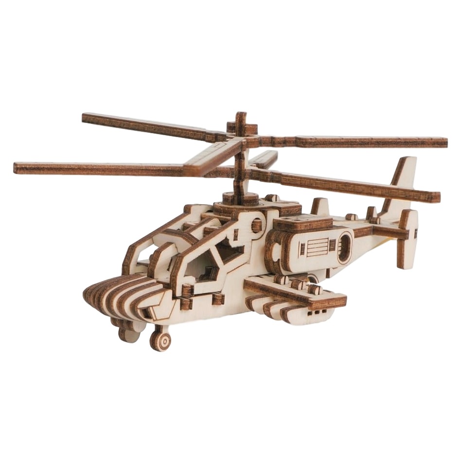 Сборная модель Lemmo Вертолет Акула (41 дет, дерево)