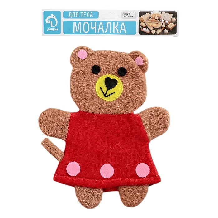 Мочалка варежка "Медвежонок"