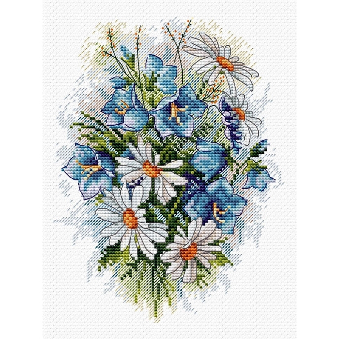 Вышивание крестиком "Луговые цветы" (22 цвета, 18х15 см)