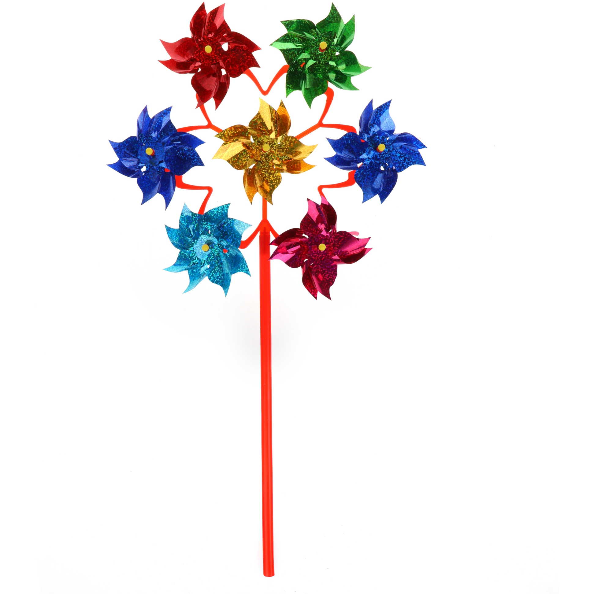 Вертушка цветик с листочками 7в1 "Голограмма" (49 см)