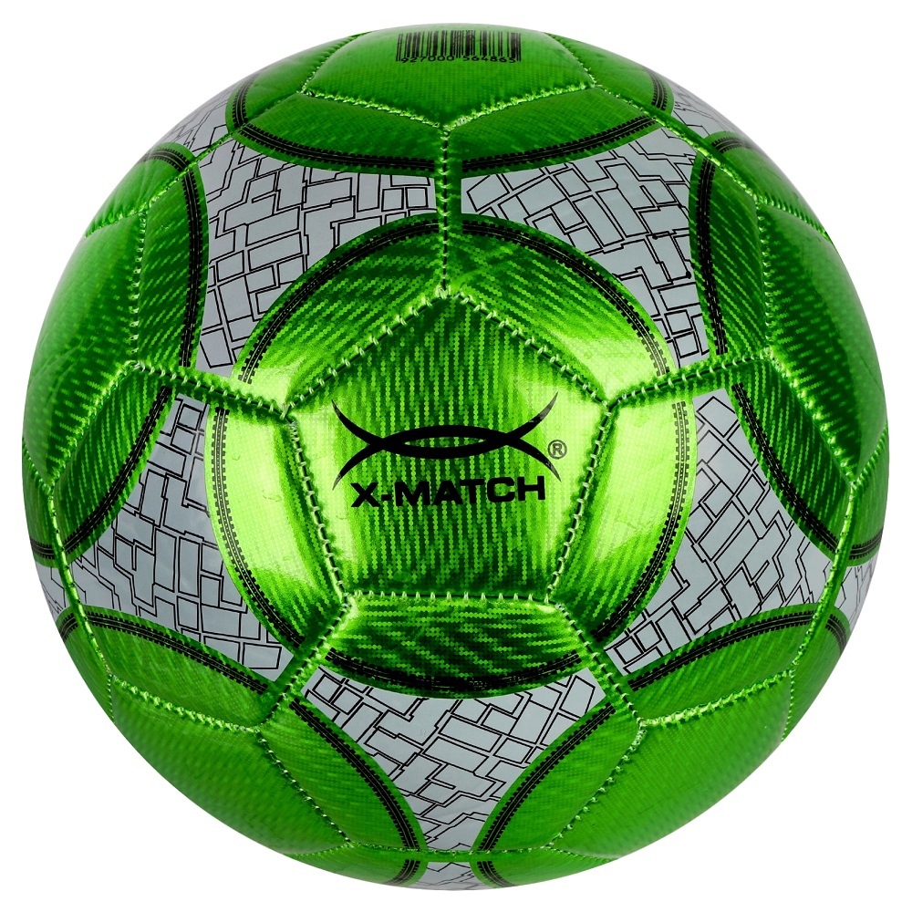 Мяч футбольный X-Match, 1 слой PVC, металлик 56486