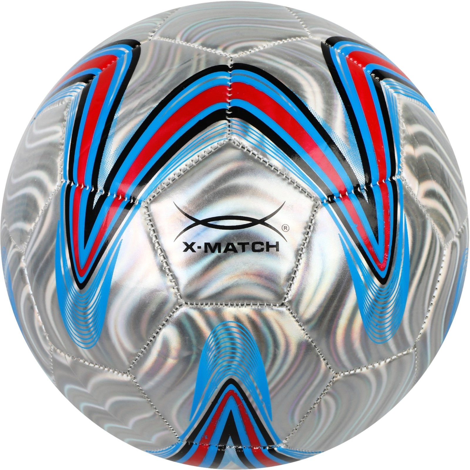 Мяч футбольный X-Match (1 слой PVC, металлик) 56487