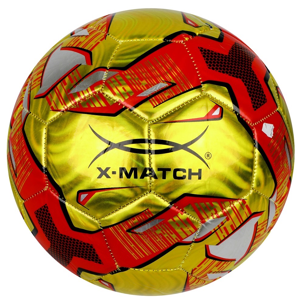 Мяч футбольный X-Match (1 слой PVC, металлик) 56488