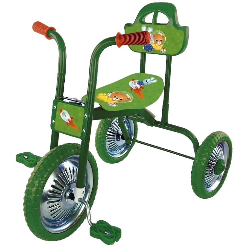 Велосипед трехколесный Moby Kids "Лунатики" (зеленый)