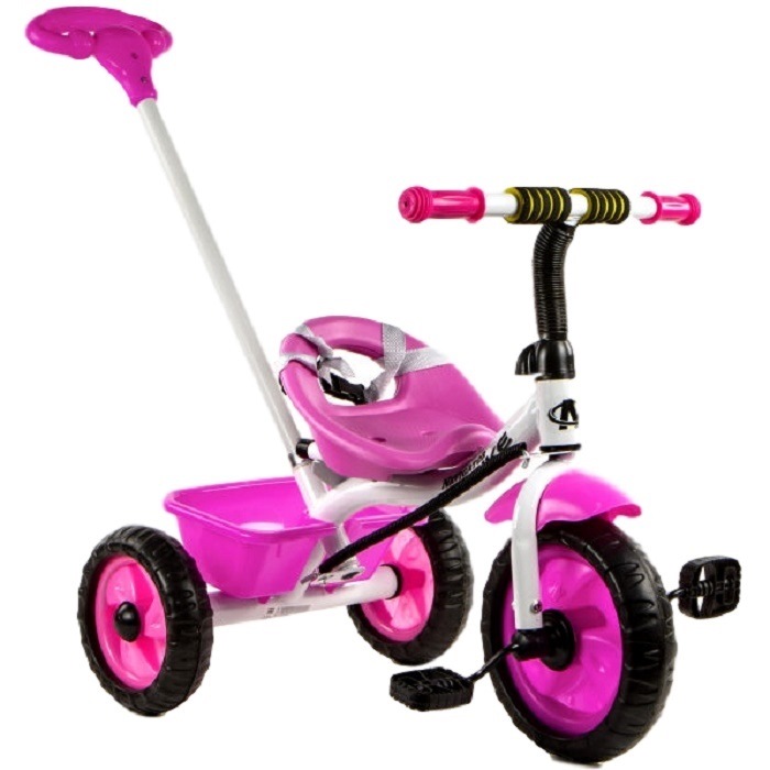 Велосипед трехколесный Navigator с ручкой (розовый, колеса eva)